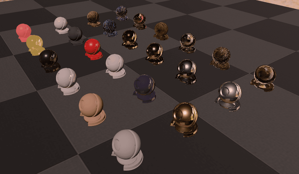 Engine PBR rendering screenshot
