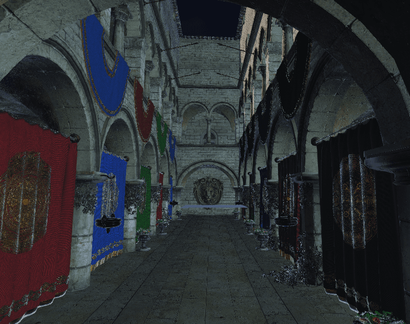 Engine Sponza scene screenshot